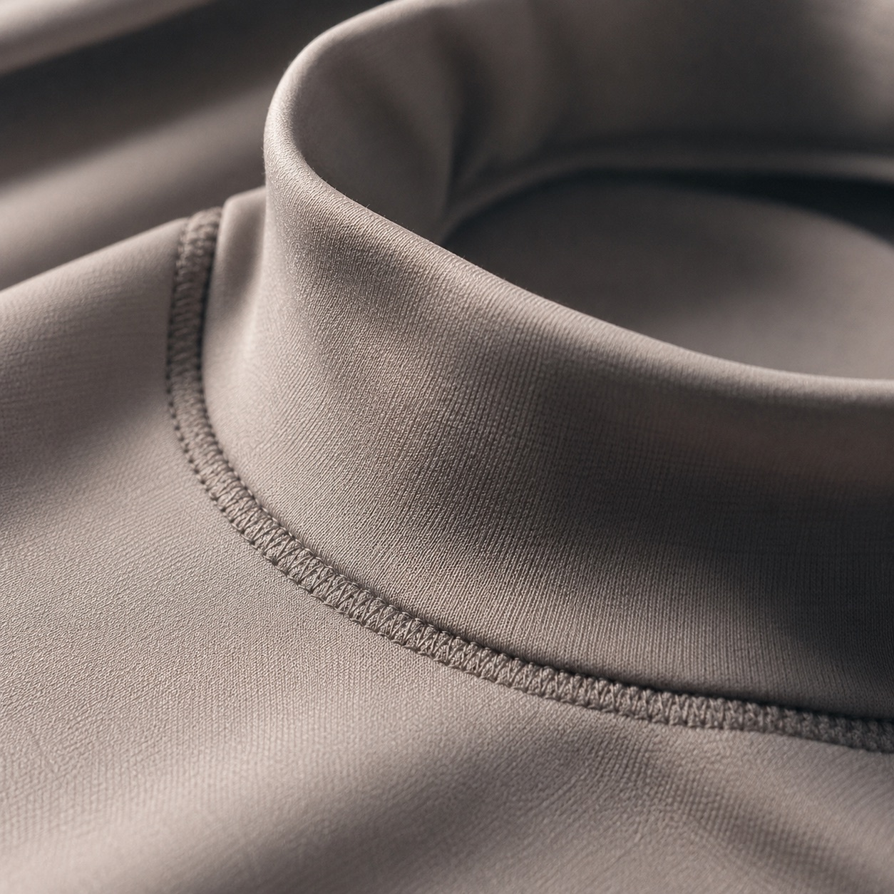 Frensham high-neck long-sleeve base layer — Long-Sleeve Base Layers by FITS LIKE. close detail of the fabric and finish.
