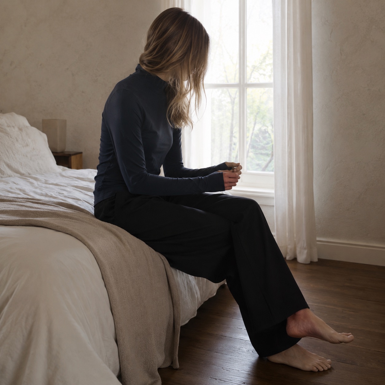 Frensham high-neck long-sleeve base layer — Long-Sleeve Base Layers by FITS LIKE. worn by a model.