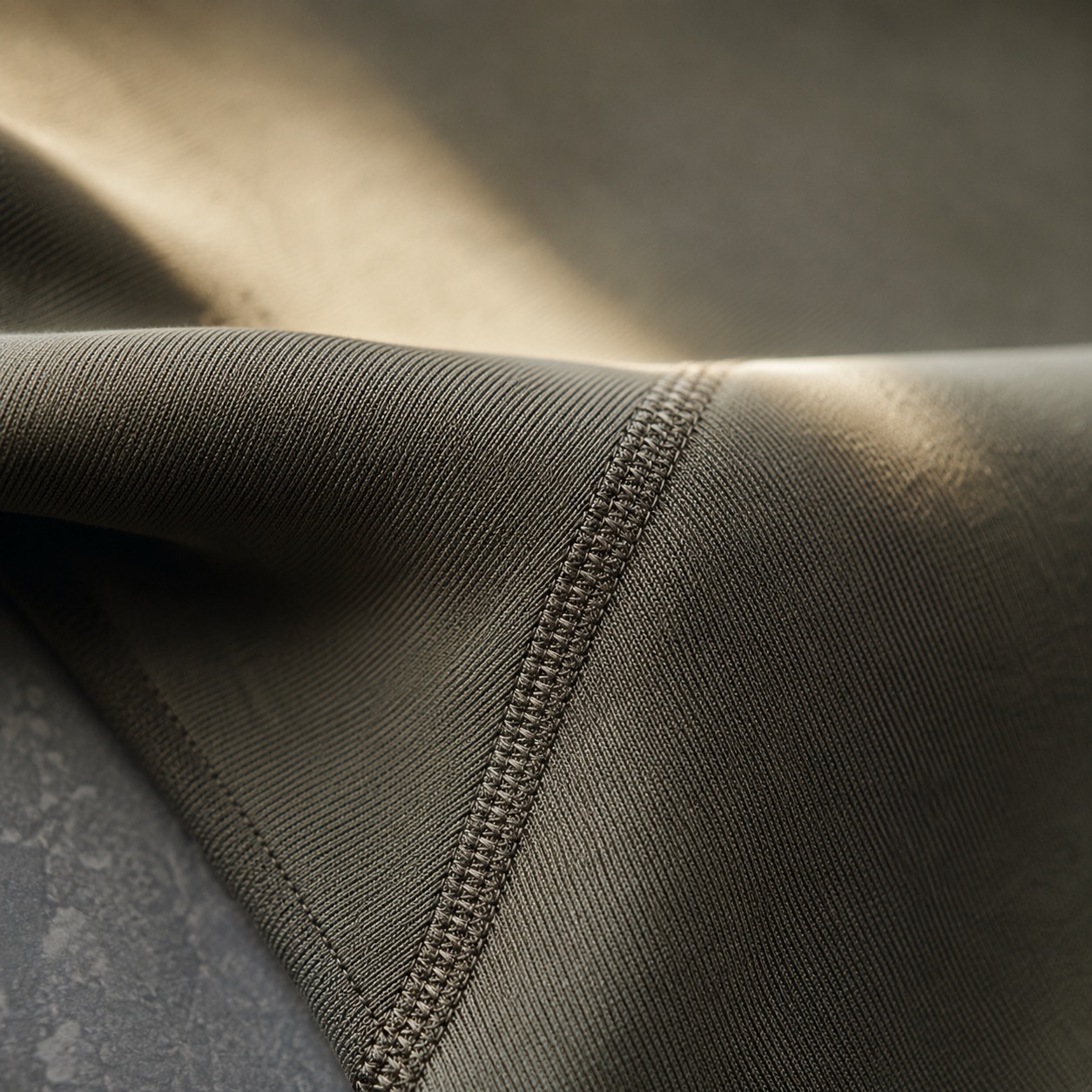 Rowledge high-neck long-sleeve base layer — Long-Sleeve Base Layers by FITS LIKE. close detail of the fabric and finish.