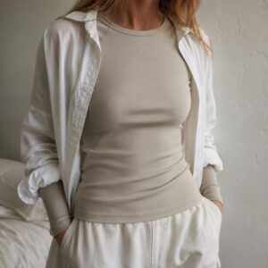Crondall crew-neck long-sleeve base layer — Long-Sleeve Base Layers by FITS LIKE. worn by a model.