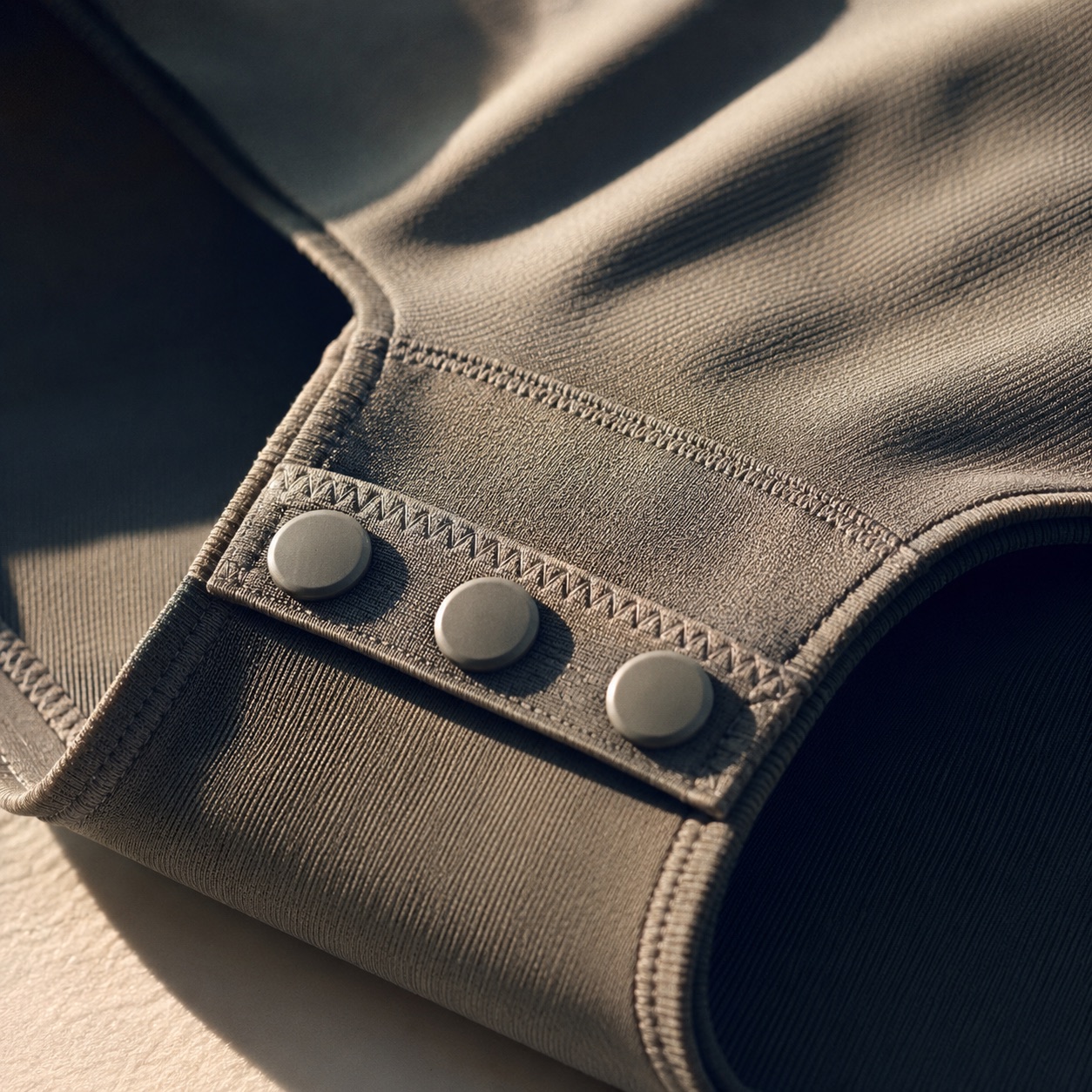 Waverley long-sleeve base layer bodysuit — Long-Sleeve Base Layers by FITS LIKE. close detail of the fabric and finish.