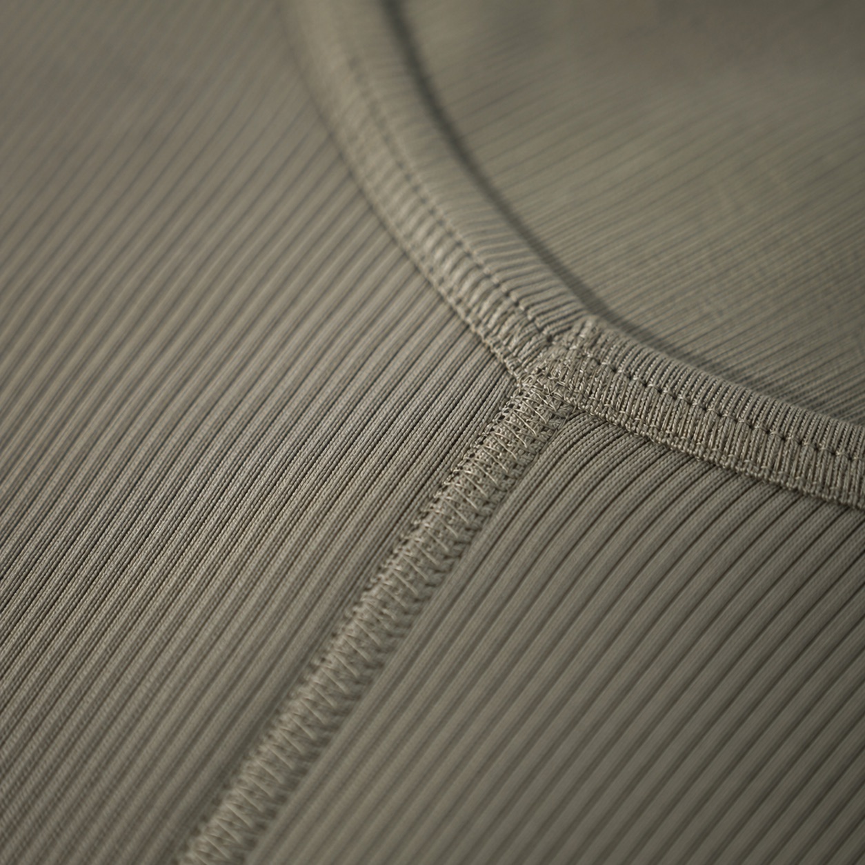 Bentley ribbed cap-sleeve top — Rib Body Layers by FITS LIKE. close detail of the fabric and finish.