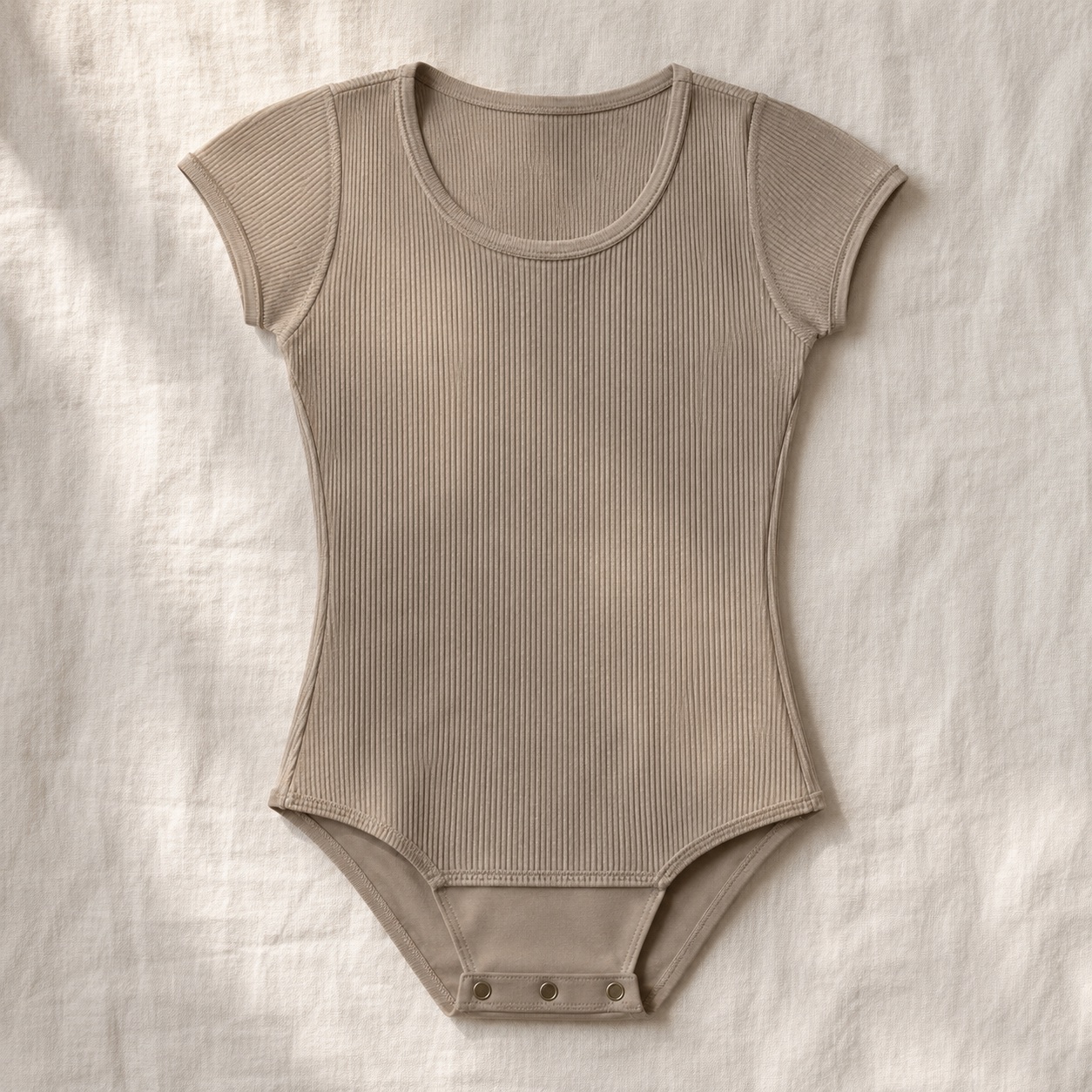 Bentley ribbed cap-sleeve top — Rib Body Layers by FITS LIKE. product photograph on a white background.