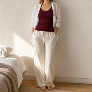 Frensham ribbed body tank — Rib Body Layers by FITS LIKE. worn by a model.