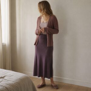 Wrecclesham seamless under-layer skirt — Seamless Layers by FITS LIKE. worn by a model.