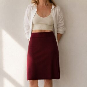 Churt seamless knee-length skirt — Seamless Layers by FITS LIKE. worn by a model.