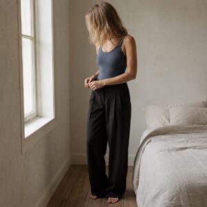 Weydon seamless sleeveless bodysuit — Seamless Layers by FITS LIKE. worn by a model.