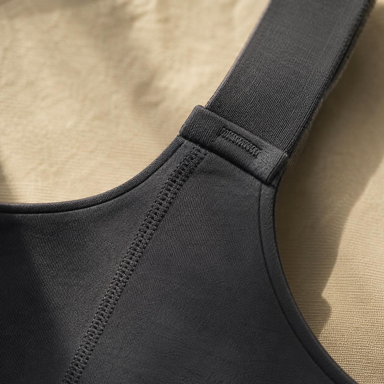Farnham square-neck sculpt tank — Sculpt Tanks by FITS LIKE. close detail of the fabric and finish.